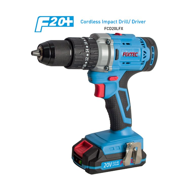 FIXTEC Professional Custom Cordless Power Tools Combo Set 20V Brushless Impact Hammer Drill Lithium Ion Electric Tools Set Box