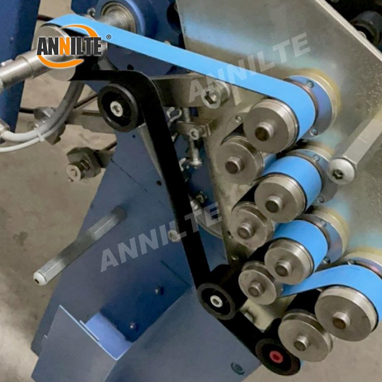Annilte Blue nylon flat transmission belt and pasting belt for folding machine and folder gluer