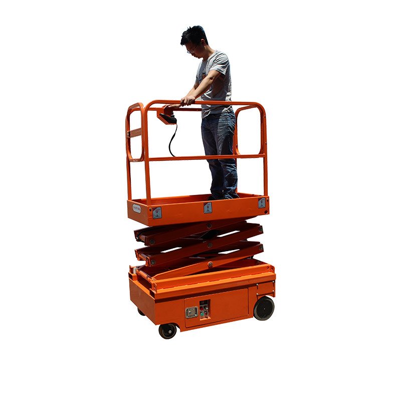 CE Approved 300kg Automatic Move Non-Marking Tyre Mini Body Easy Operation Scissor Lifter Machine