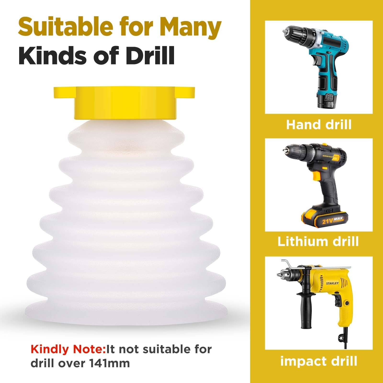 Electric Hammer Drill Dust Cover Collector Impact Drill Ash Collector Accessories for Device Power Tool