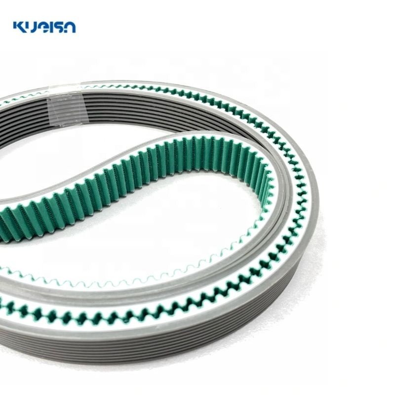 KUEISN HTD 5M 8M PU timing belts Green cloth Gray straight stripes