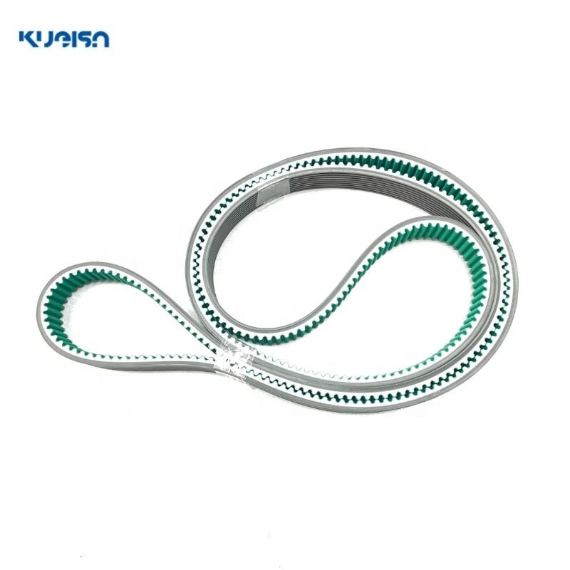 KUEISN HTD 5M 8M PU timing belts Green cloth Gray straight stripes