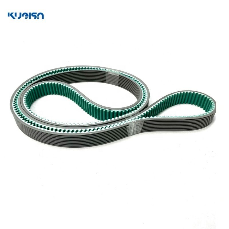 KUEISN HTD 5M 8M PU timing belts Green cloth Gray straight stripes