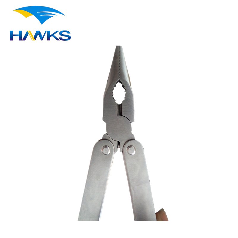 CL2T-CBL04 9 in 1 Multifunction Pocket Folding Pliers Multitool Screwdriver Files Saw Punch Keychain Tools