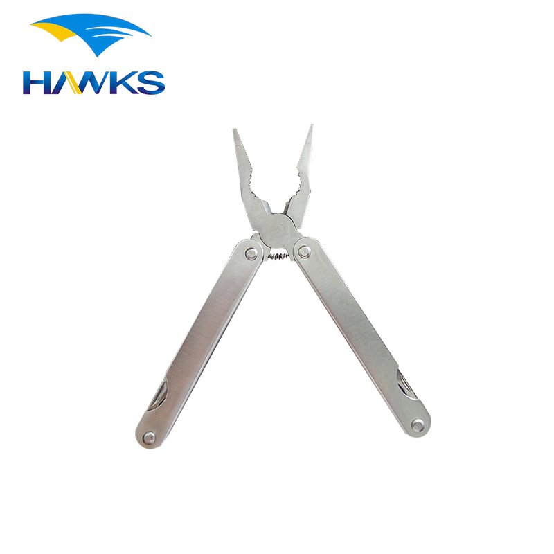 CL2T-CBL04 9 in 1 Multifunction Pocket Folding Pliers Multitool Screwdriver Files Saw Punch Keychain Tools