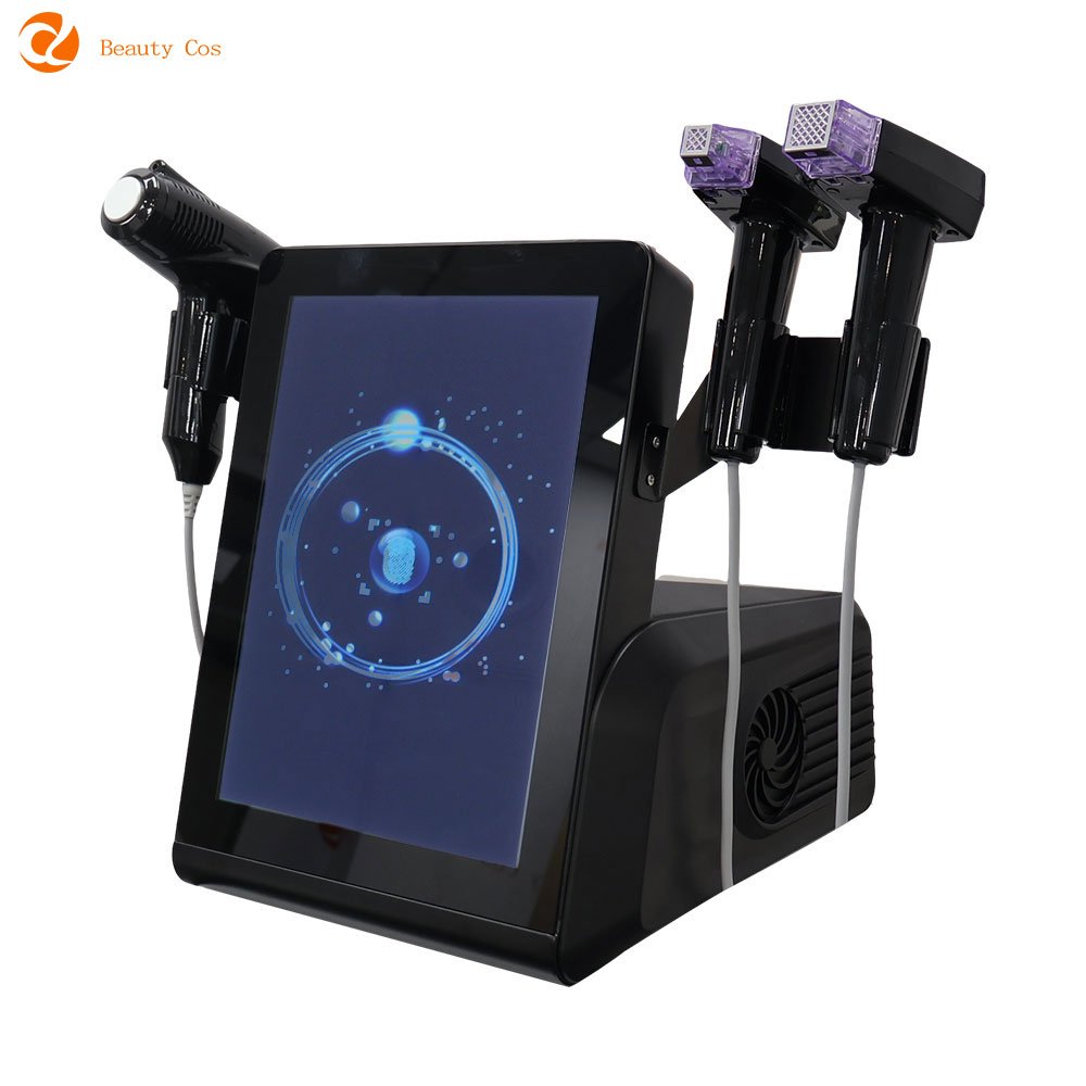 Multifunctional 3 Handle Cold Hammer RadioFrequency Face Rejuvenation Rf Skin Tightening Fractional RF Micro Face Care Machine