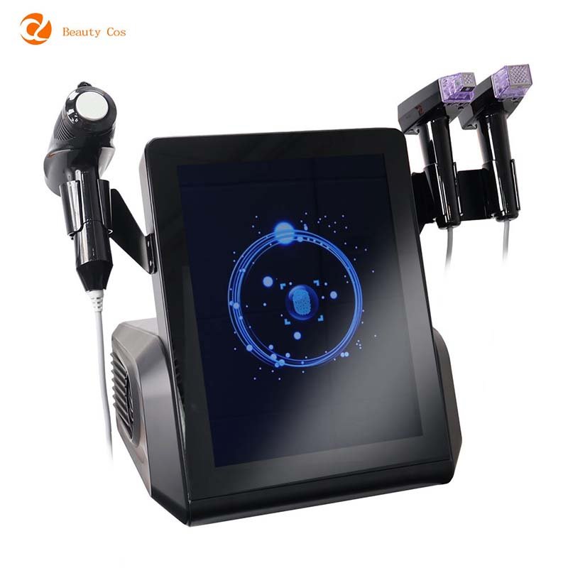 Multifunctional 3 Handle Cold Hammer RadioFrequency Face Rejuvenation Rf Skin Tightening Fractional RF Micro Face Care Machine
