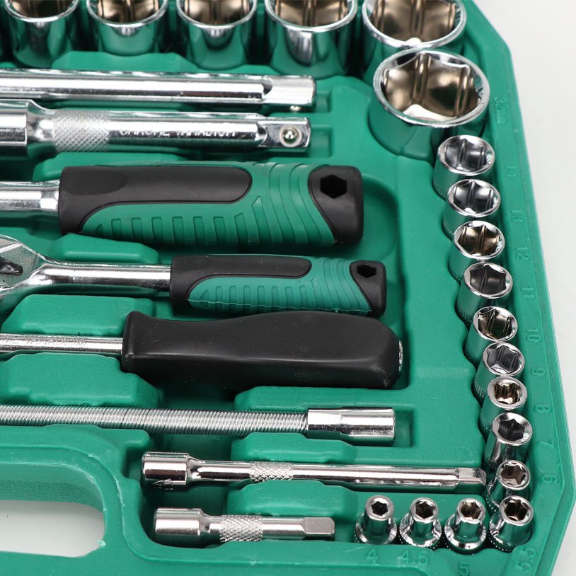 CLAUTOOL 61pcs Socket Ratchet Torque Combination Tool Kits Wrenches Hand Tools Socket Wrench Spanner Tools Set With Box