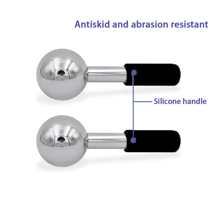 2024 Custom Stainless Steel Facial Ice Globes Handheld Beauty Equipment for Eye & Face Massage Aceptable for Face Neck & Body