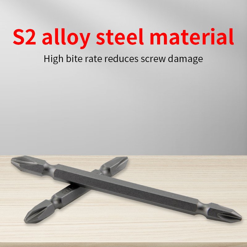 Cross Shaped S2 Electric Screwdriver High Hardness Dual-Use Strong Magnetic High-Strength Power Tool Accessory