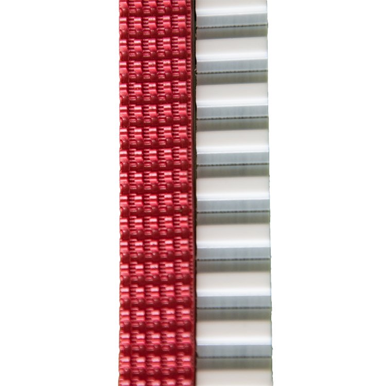 Red APL rubber pattern coating T10 white PU steel cord timing belt for packaging industry