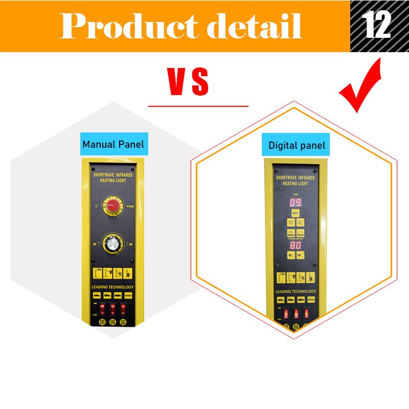 3300W Infrared Paint Curing Lamps for Car Body Repair / IR Heater
