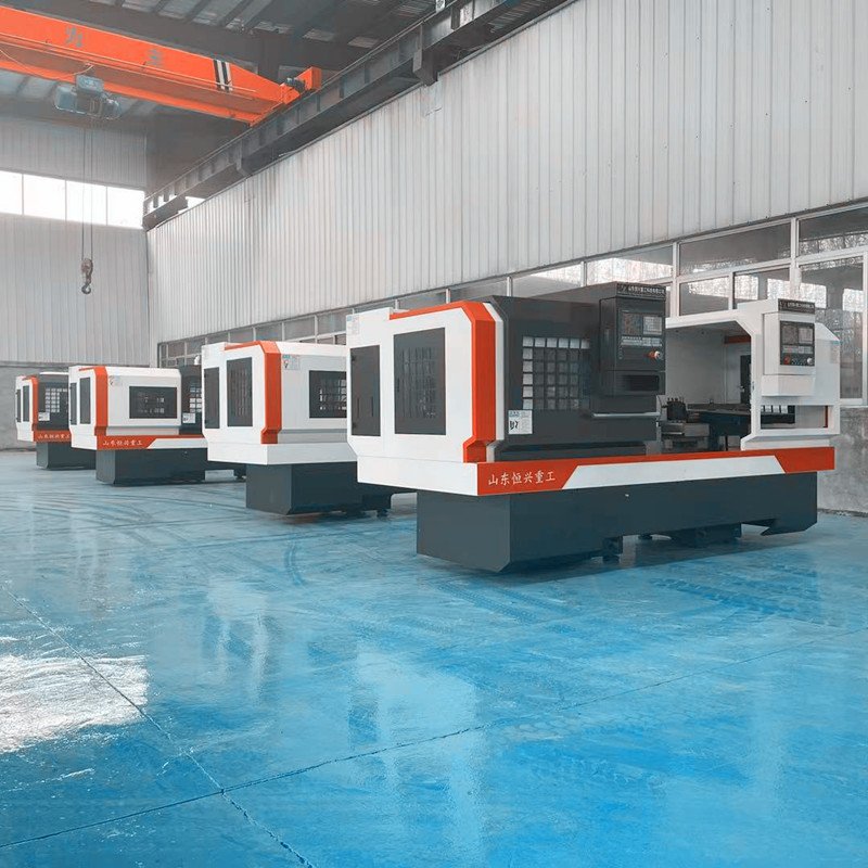 High-accuracy Single Sliding Head and Flat Bed Cnc Turning Lathes For threads cutting drilling