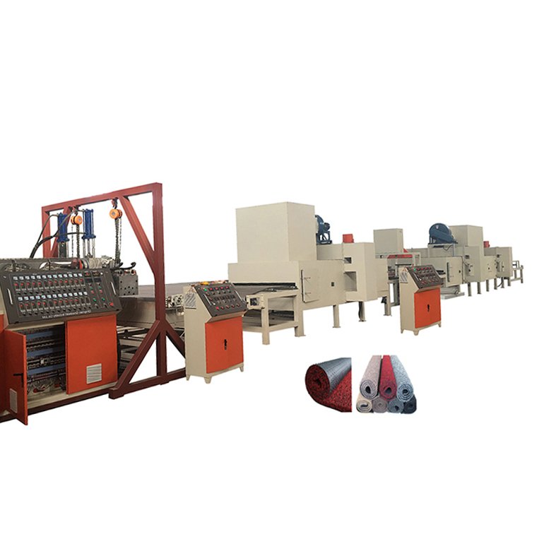 China Made Car Floorings Plastic PVC Coil Carpet Mat Making Machine PVC Coil Carpet Extruder Plant Equipment Production Line