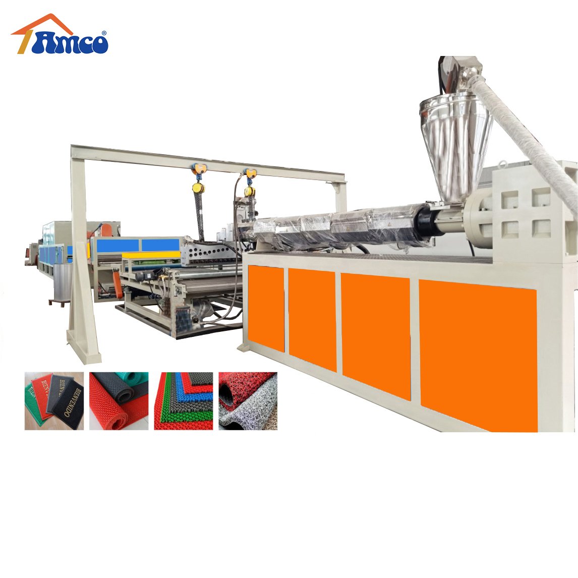 China Made Car Floorings Plastic PVC Coil Carpet Mat Making Machine PVC Coil Carpet Extruder Plant Equipment Production Line