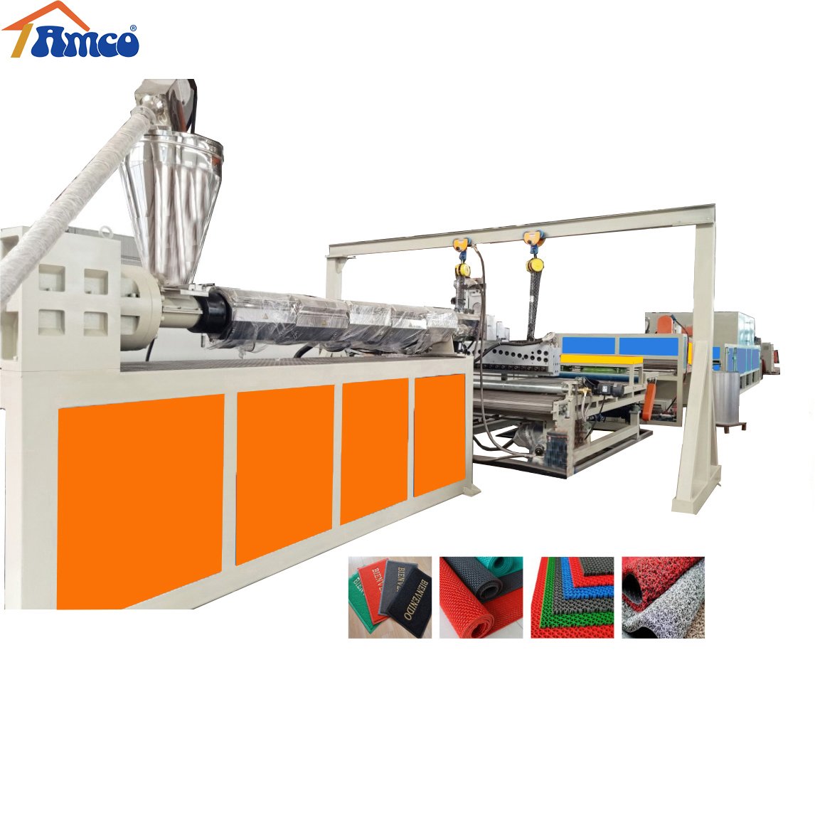 China Made Car Floorings Plastic PVC Coil Carpet Mat Making Machine PVC Coil Carpet Extruder Plant Equipment Production Line