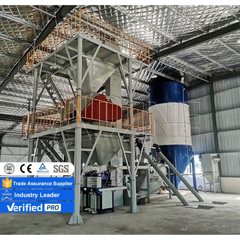 LANE Simple Ceramics Full Automatic Tile Adhesive 3T Dry Mortar Mix Plant Production Line Manufacturer