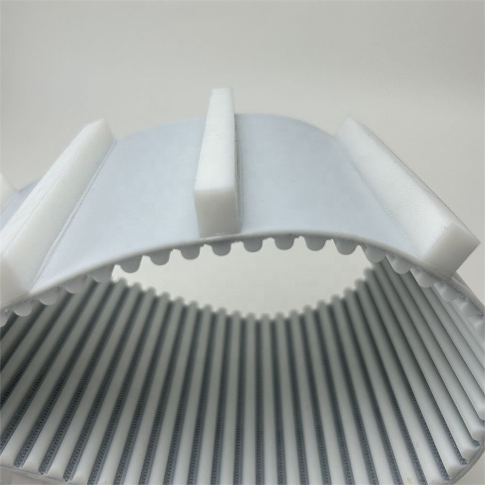 Power transmission STD/HTD 5M/8M/14M/20M AT5 AT10 AT20 PU Timing Belt with Cleats for Conveying