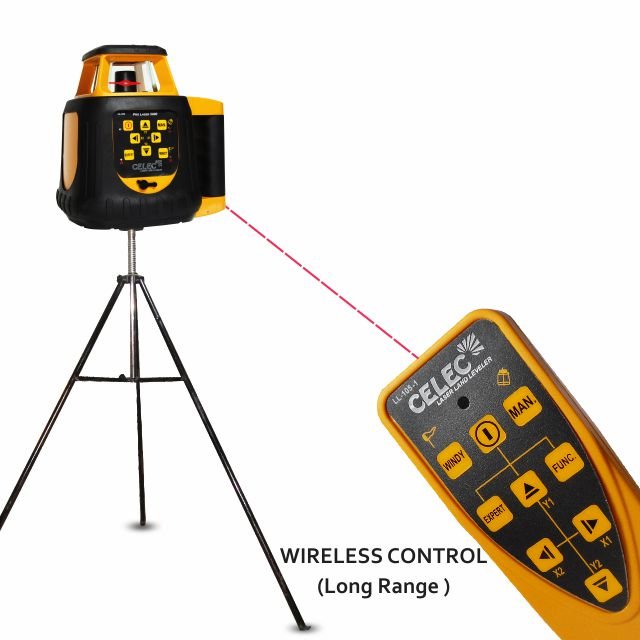 Celec Rotary Laser Transmitter Long Range Auto - Leveling PRO-5000+ Red Laser 1500 Meters IP 65 Dust and Waterproof Laser