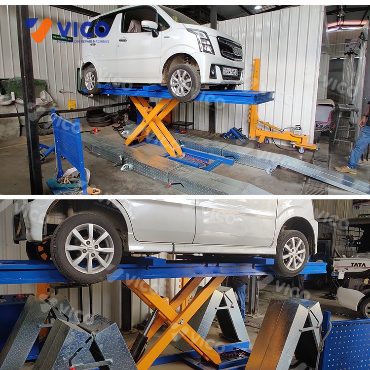 Vico Collision Center Chassis Liner Vehicle Hydraulic Frame Rack for Sale VF7100