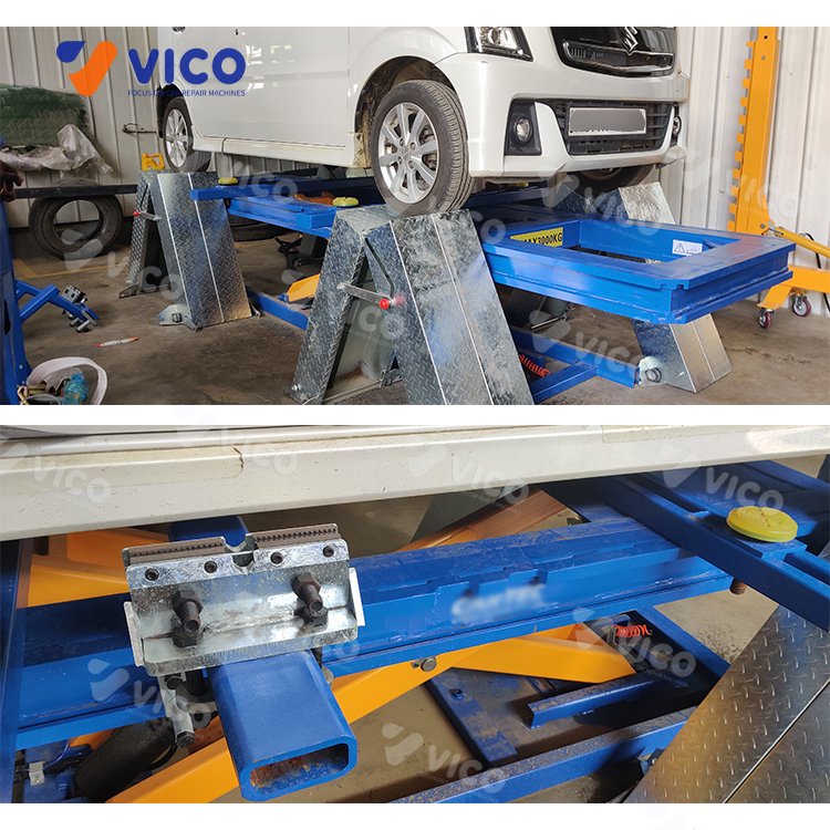 Vico Collision Center Chassis Liner Vehicle Hydraulic Frame Rack for Sale VF7100