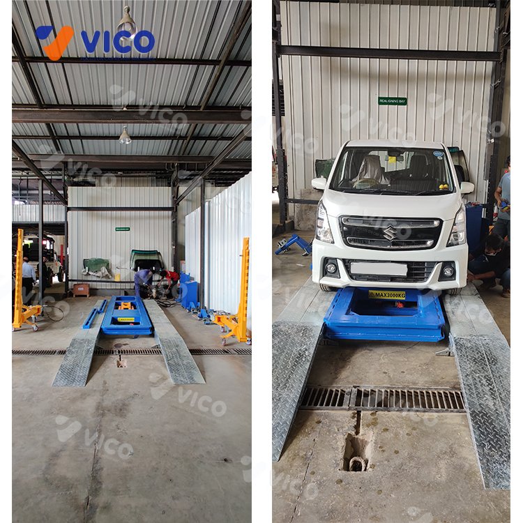 Vico Collision Center Chassis Liner Vehicle Hydraulic Frame Rack for Sale VF7100
