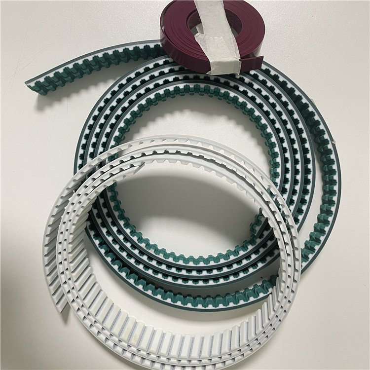 Pu Synchronous Belt With Green Cloth On Both Sides Custom Size Timing Belt