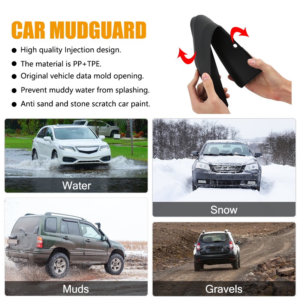 High Quality Plastic Car Mudguard Mudflaps Splash Guards Compatible for Kia Carnival With Pedal 2021 2022 2023 2024