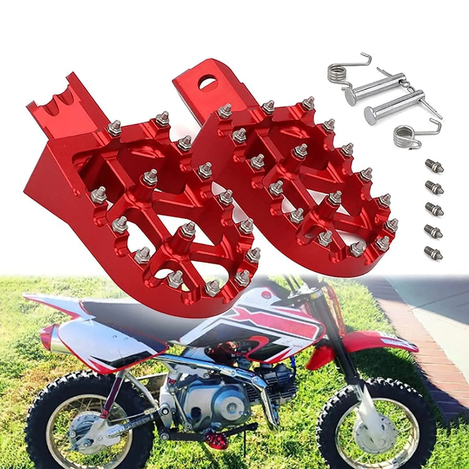 YD-MP06 Motorcycle Universal CNC Footpeg Foot Pegs Foot Rests Rear Pedal for Honda CRF XR 50 70 110