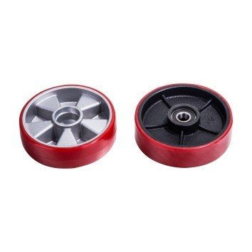 Factory Price 80x70,180x50,200x50mm High Load Capacity Wear-resistant Polyurethane PU Nylon Hand Pallet Truck Rubber Wheel
