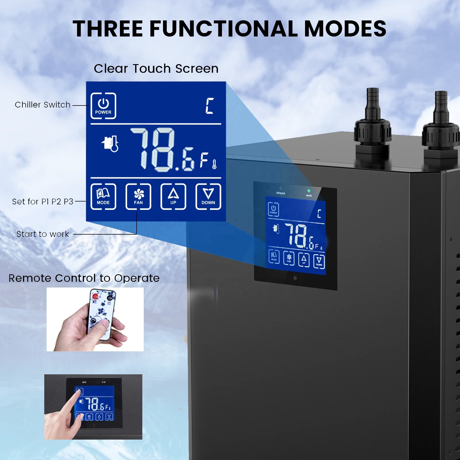 1/3hp Water Chiller Remote Control 220/110v 50Hz Water Cooler Chilling Equipment Cold Plunge Tub With Chiller Ice Bath for Sale