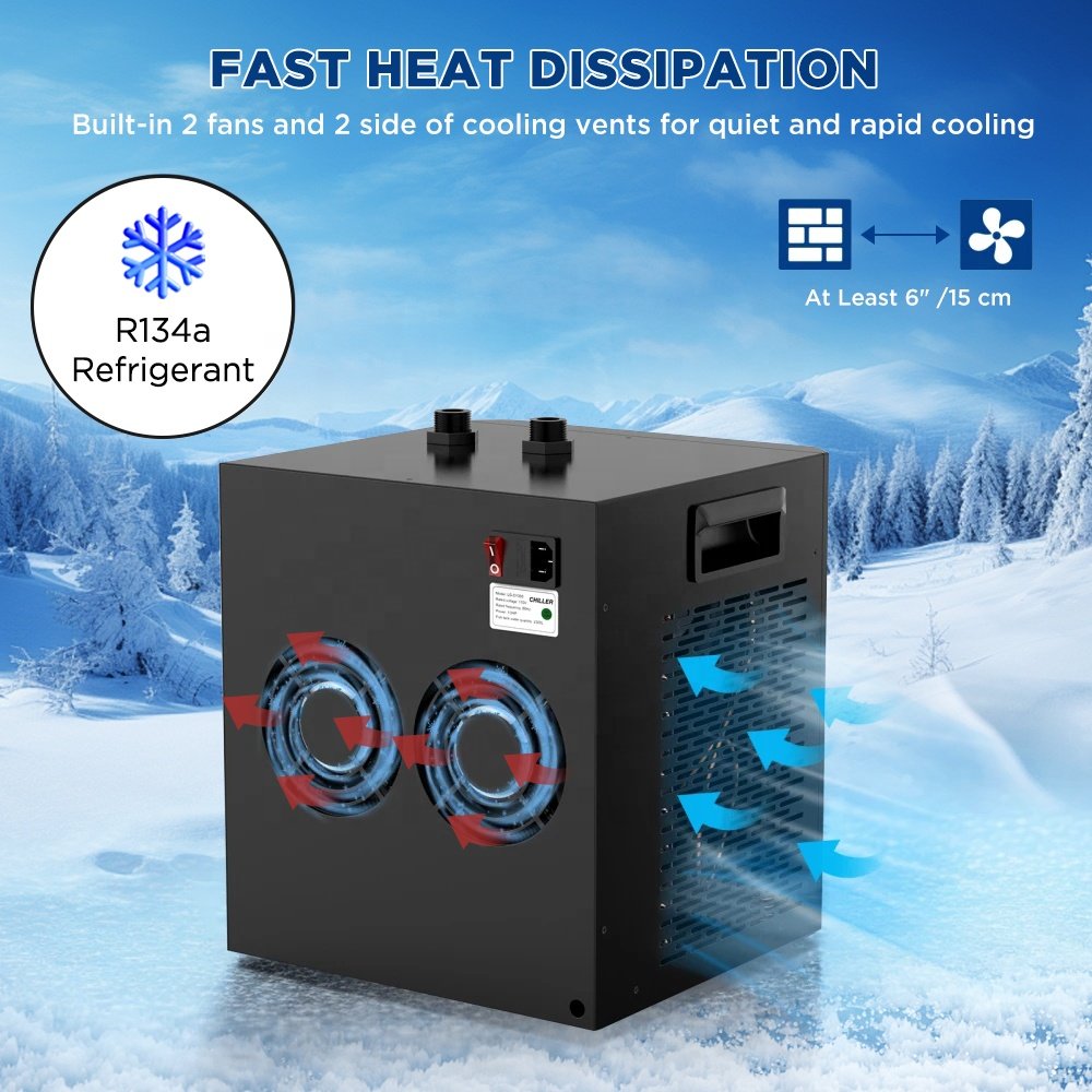 1/3hp Water Chiller Remote Control 220/110v 50Hz Water Cooler Chilling Equipment Cold Plunge Tub With Chiller Ice Bath for Sale