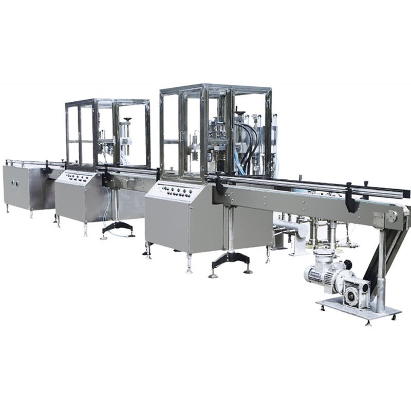 Small Scale Auto Canned Fruit Mango Juice Energy Drink Filling Bottling Making Machine Production Line