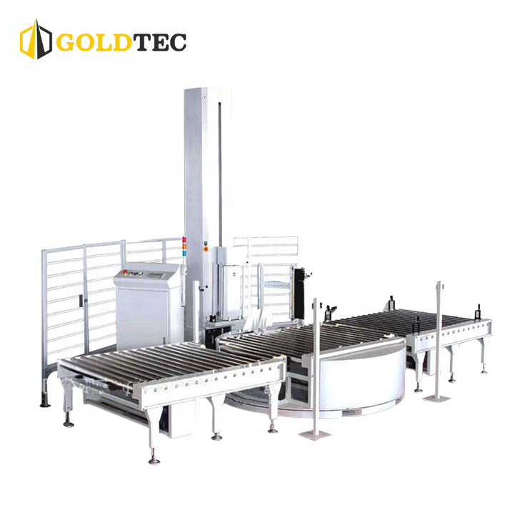 Full Automatic on Line Pallet Stretch Film Wrapping Machine