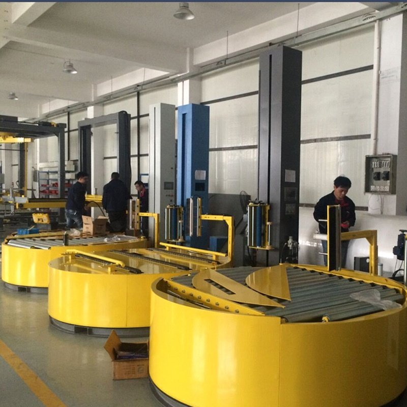 Full Automatic on Line Pallet Stretch Film Wrapping Machine