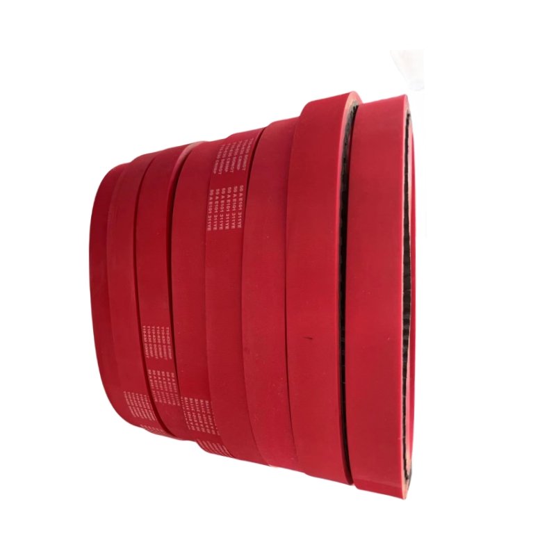 Red Glue Rubber coating PU Rubber Timing Belt transmission belts for vertical packing machine