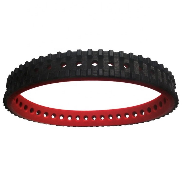 Red Glue Rubber coating PU Rubber Timing Belt transmission belts for vertical packing machine