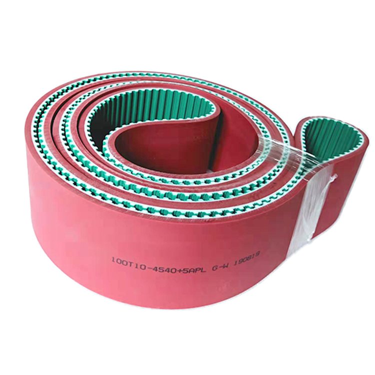 Red Glue Rubber coating PU Rubber Timing Belt transmission belts for vertical packing machine