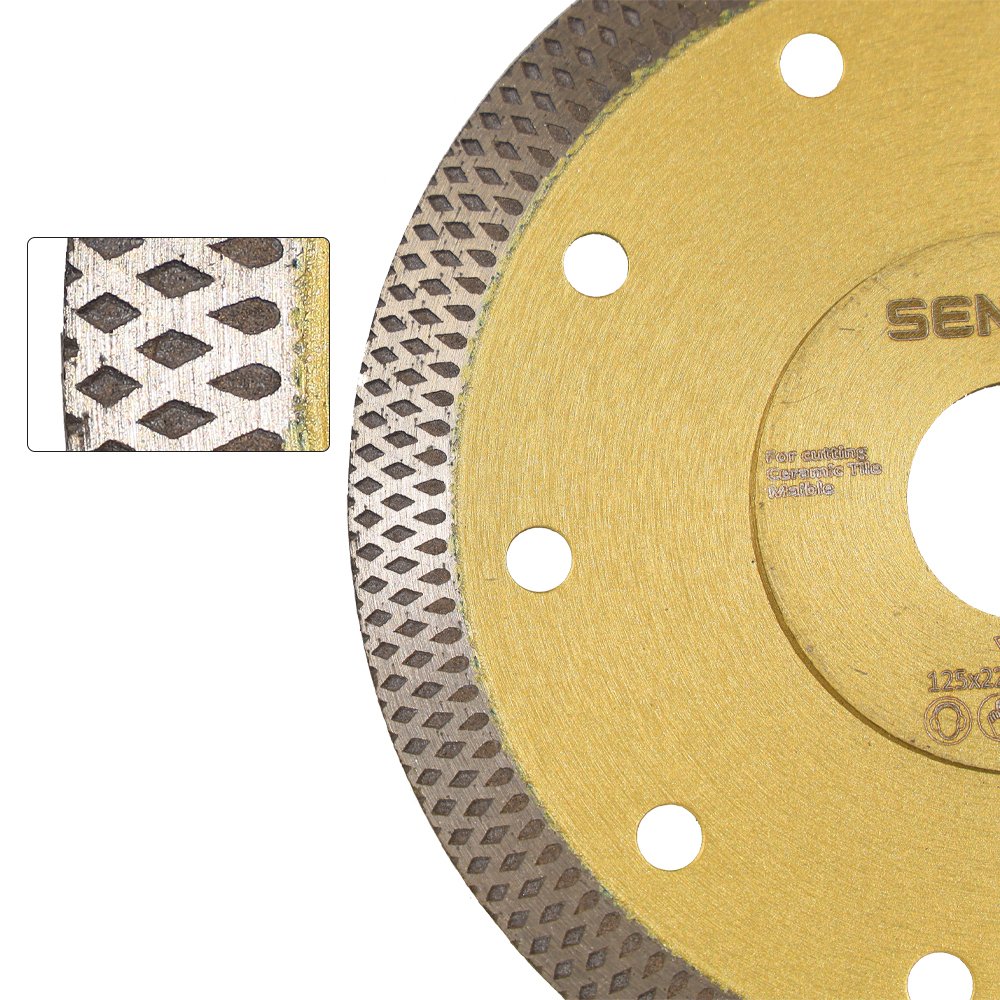 X-shaped blade 125mm granite tile marble cutting disc circular thin wet dry diamond saw blade for ceramic porcelain and stone