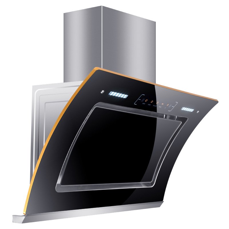 Wall Mounted Kitchen Chimney Spare Parts Range Hood Black Titanium Chimney