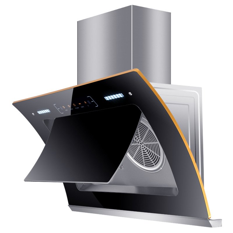 Wall Mounted Kitchen Chimney Spare Parts Range Hood Black Titanium Chimney