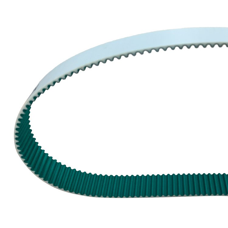 PU synchronous belt with green cloth on tooth surface can be customized timing belt