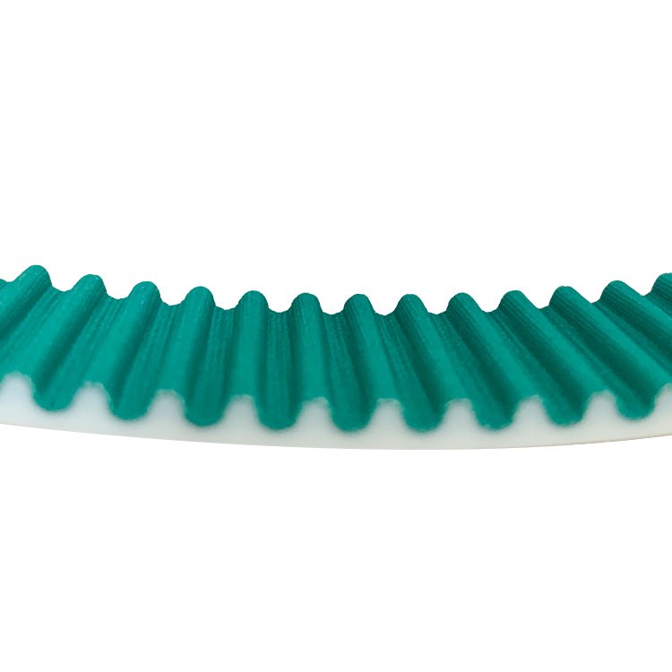 PU synchronous belt with green cloth on tooth surface can be customized timing belt