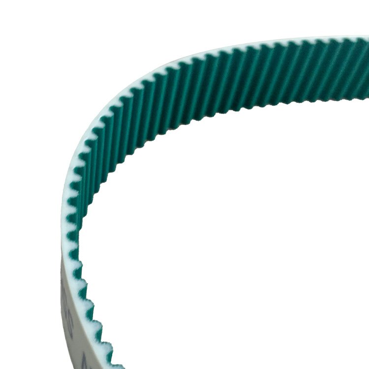 PU synchronous belt with green cloth on tooth surface can be customized timing belt
