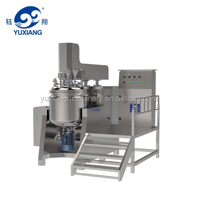 Yuxiang 100L Cosmetic Cream Vacuum Homogenizing Emulsifier Mixing Machine