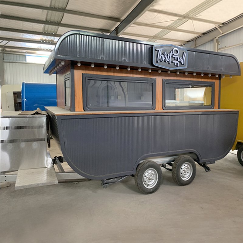 Outdoor Street Ice Cream Cart Food Van Food Truck Mobile Food Trailer Coffee Booth Ice Cream Cart for Sale