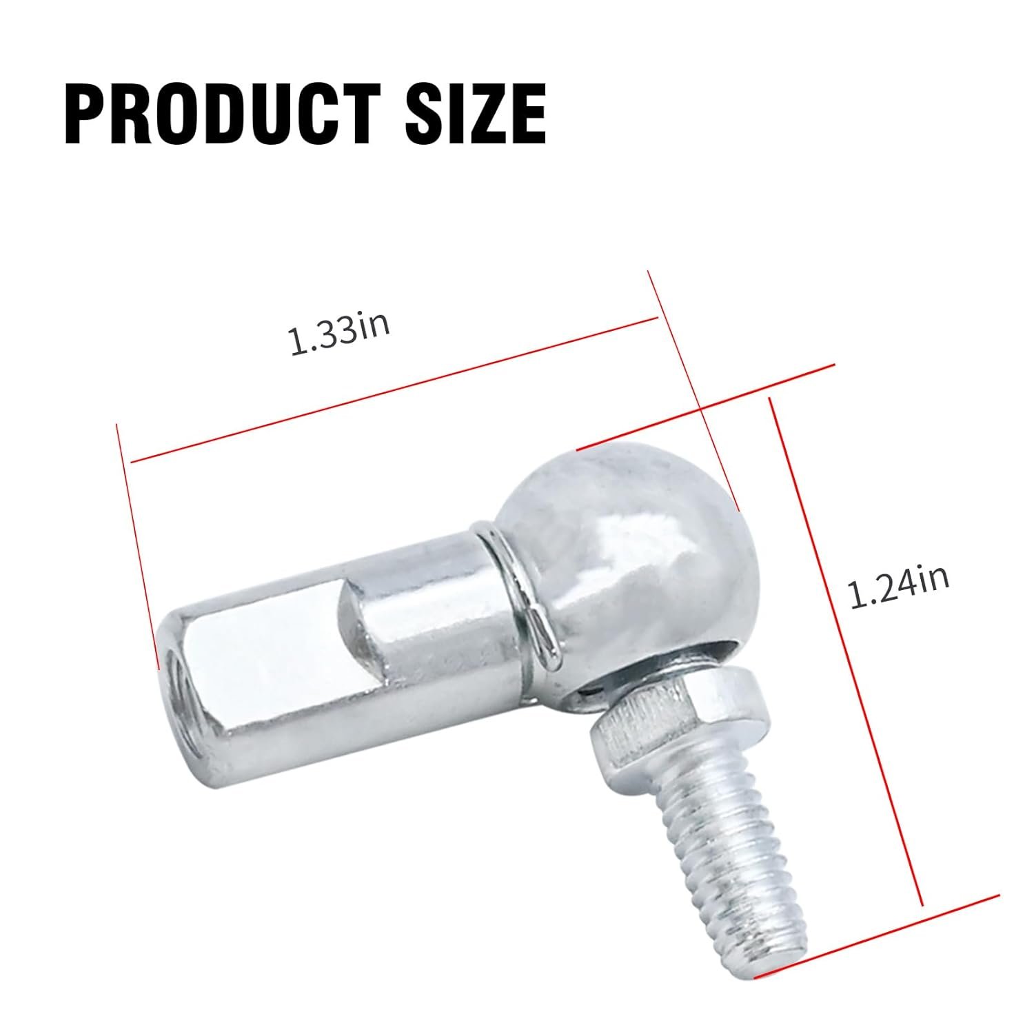 CS10 Rod End Ball Head Joint Rod End Bearing Ball Socket Universal Joints with Stud Left Right Hand Female Male Thread M6x1.0