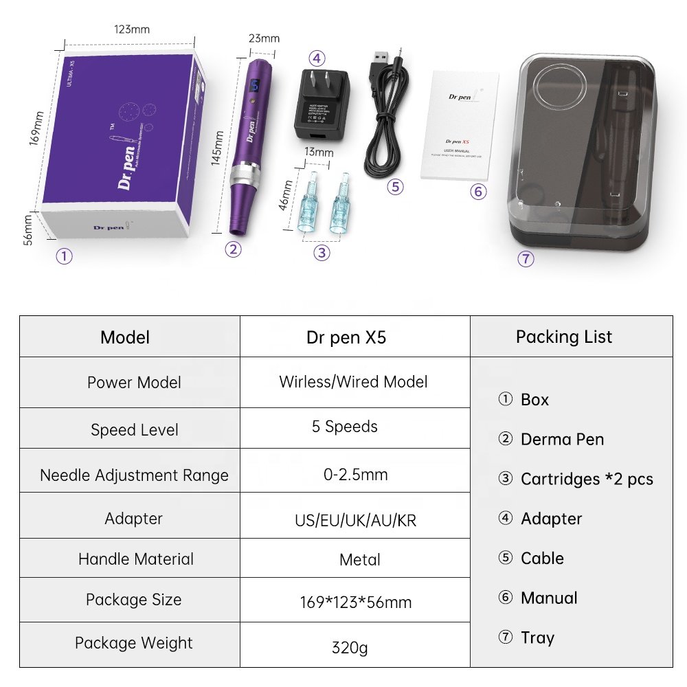 Popular Dr.pen X5 Anti Aging Moisturizing Professional for Home Use and Beauty Salon Anti-aging Beauty Equipment