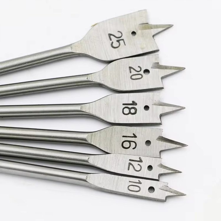 6Pcs/Set Wood Flat Drill Sets 10mm 12mm 16mm 18mm 20mm 25mm Flat Wood Boring Drill Bit Set Power Tools Accessory With Hex Shank