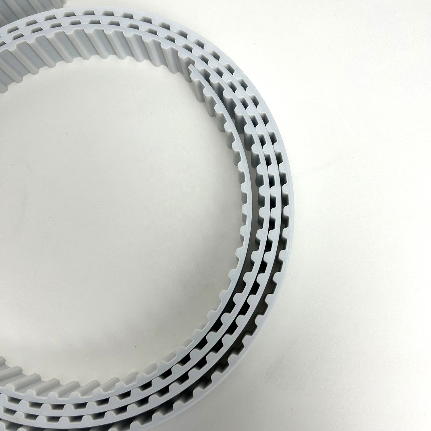 Open ended Power Transmission Belt T10 White PU Synchronous Belt Total Protection Execution without Tooth Gap